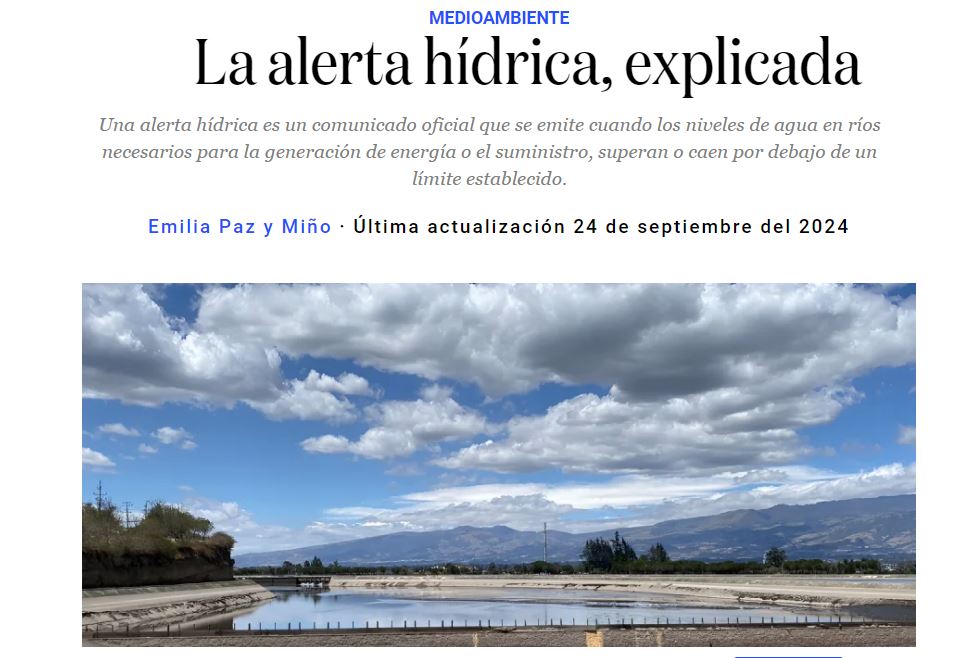 La alerta hídrica, explicada