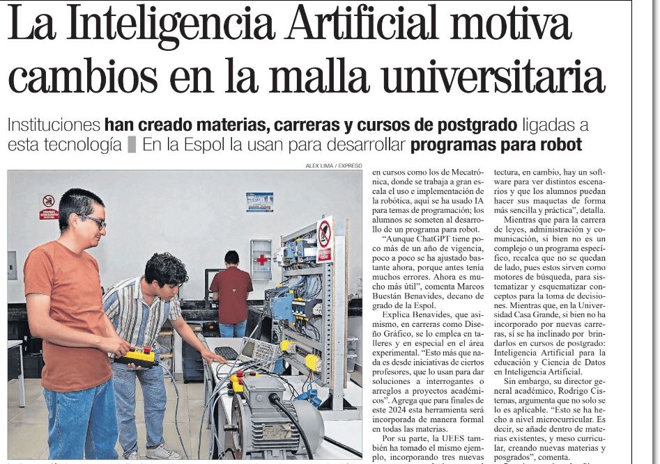 La Inteligencia Artificial motiva cambios en la malla universitaria