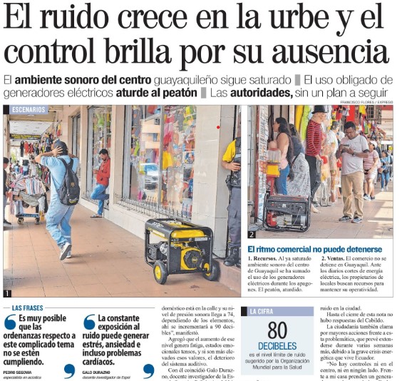 El ruido crece en la urbe y el control brilla por su ausencia