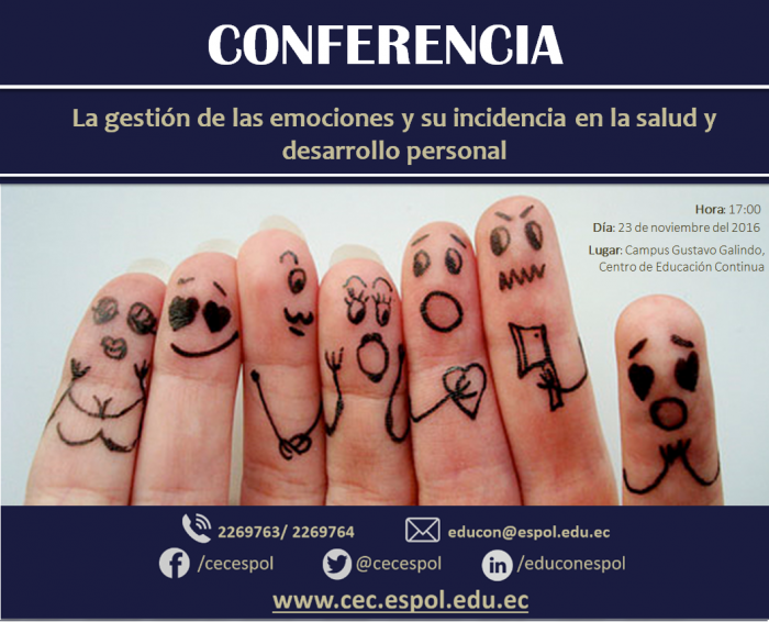 Conferencia gratuita "La gestión de las emociones y su incidencia en la salud y el desarrollo personal"